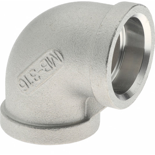 Merit Brass SWM601-12 Pipe 90 deg Elbow 3/4", 316 Stainless Steel