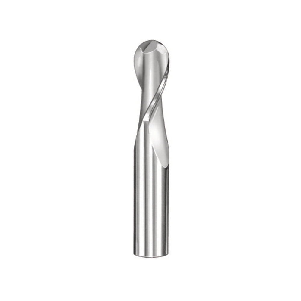 Kyocera SGS Precision Tools 30308 Ball End Mill 0.0625" Dia, 0.1875" LOC, 2 Flute, Solid Carbide