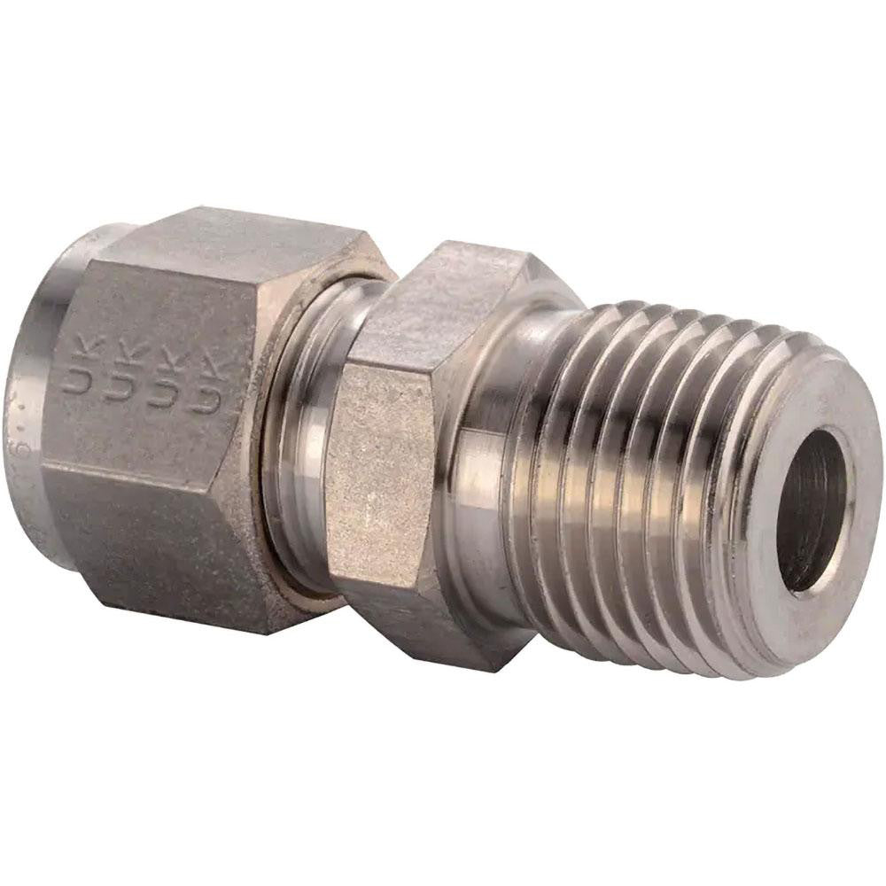 Parker 4MSC6N-316 Compression Tube Connector 3/8-18" Thread, Compression x MNPT