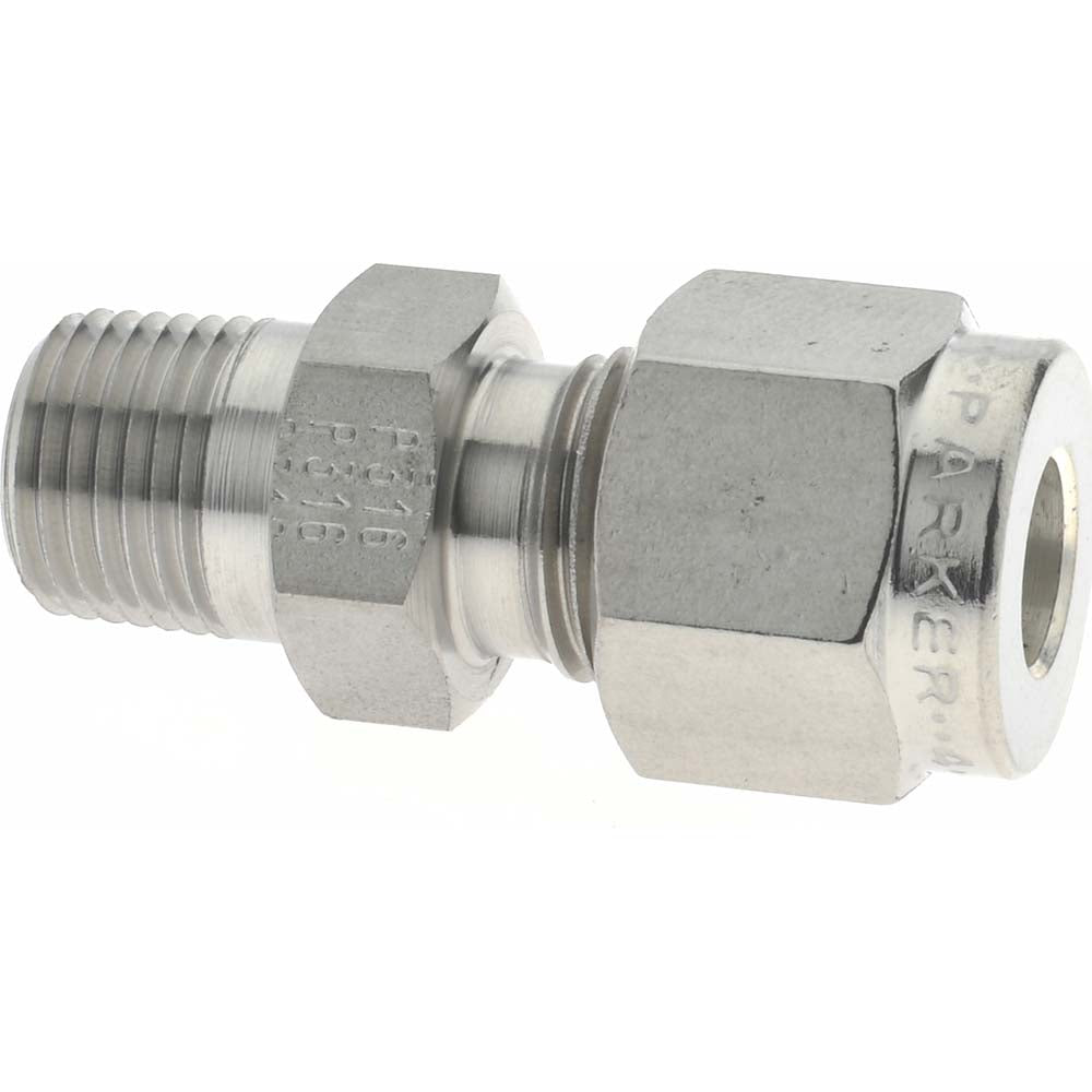 Parker 4MSC2N-316 Compression Tube Connector 1/8-27" Thread, Compression x MNPT