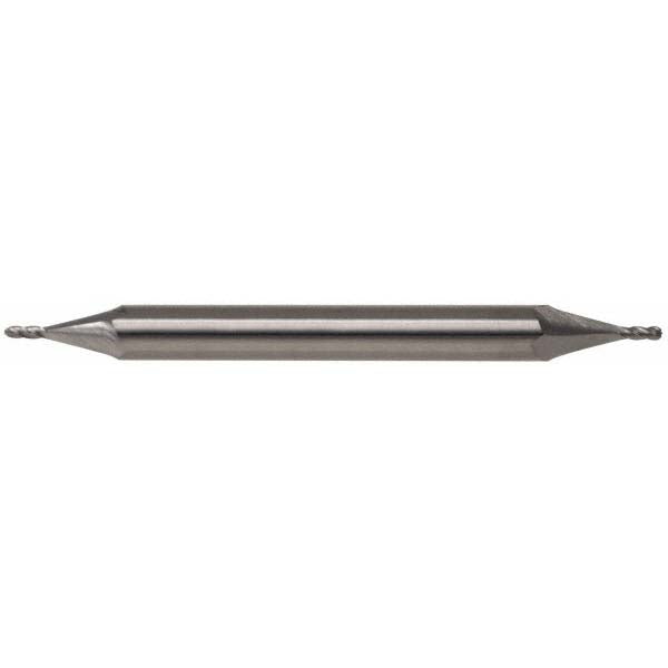 Hertel E599924403 Ball End Mill 1/32" Dia, 3/32" LOC, 4 Flute, Solid Carbide