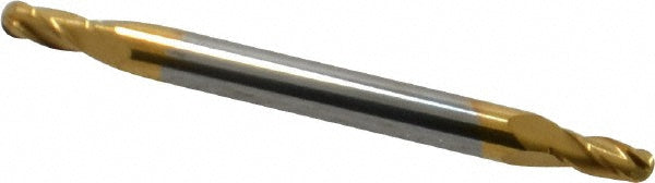 Kyocera SGS Precision Tools 31450 Ball End Mill 0.0938" Dia, 0.1875" LOC, 4 Flute, Solid Carbide