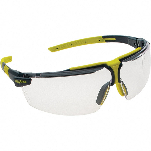 HexArmor 11-19002-03 Safety Glass Anti-Fog & Scratch-Resistant, Clear Lenses, Frameless