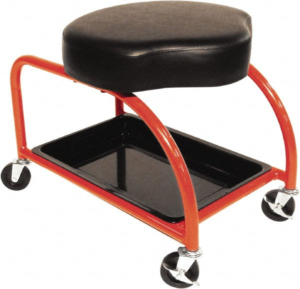 ShopSol 1010299 Repair & Maintenance Stool Cloth, 16" Seat Width, 25" Seat Depth, Black