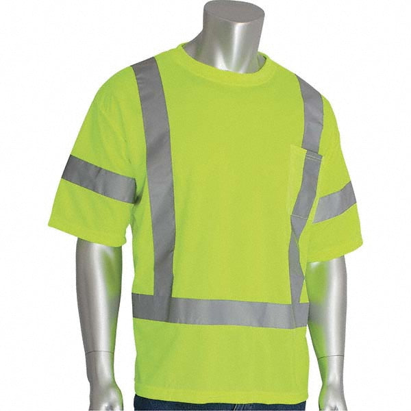 PIP 313-CNTSELY-2X Work Shirt High-Visibility, Short Sleeve, 2X-Large, Polyester, Yellow, 0 Pocket
