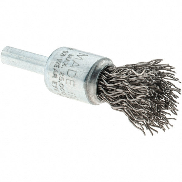 Tru-Maxx GSSC000012 End Brushes 1/2" Dia, Stainless Steel, Crimped Wire