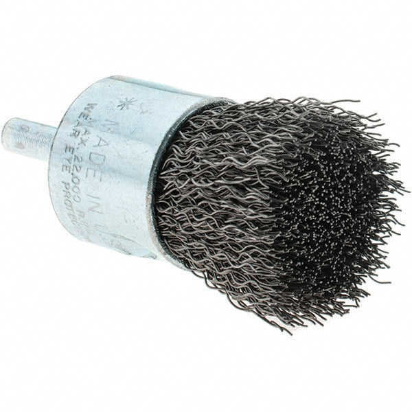Tru-Maxx GSSC000030 End Brushes 1" Dia, Steel, Crimped Wire