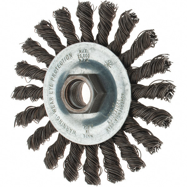 Tru-Maxx GSSC000063 Wheel Brush 4" Wheel Dia, Knotted
