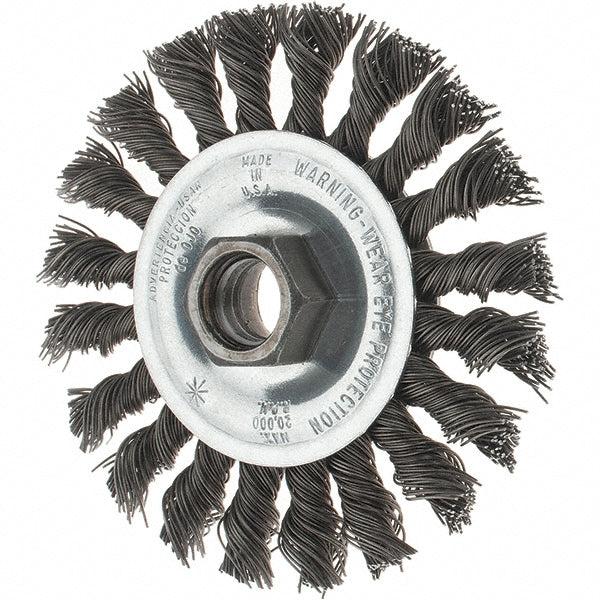 Tru-Maxx GSSC000061 Wheel Brush 4" Wheel Dia, Knotted