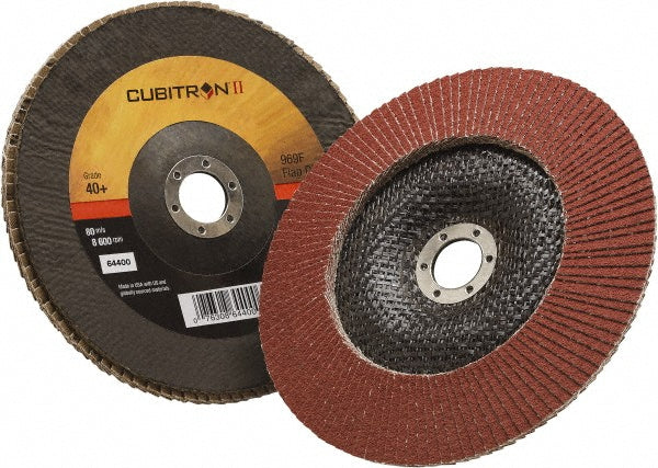 3M 7100104885 Flap Disc 7/8" Hole, 40 Grit, Ceramic, Type 29