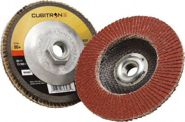 3M 7100104615 Flap Disc 5/8-11 Hole, 80 Grit, Ceramic, Type 29
