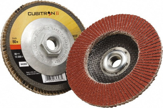 3M 7100104615 Flap Disc 5/8-11 Hole, 80 Grit, Ceramic, Type 29