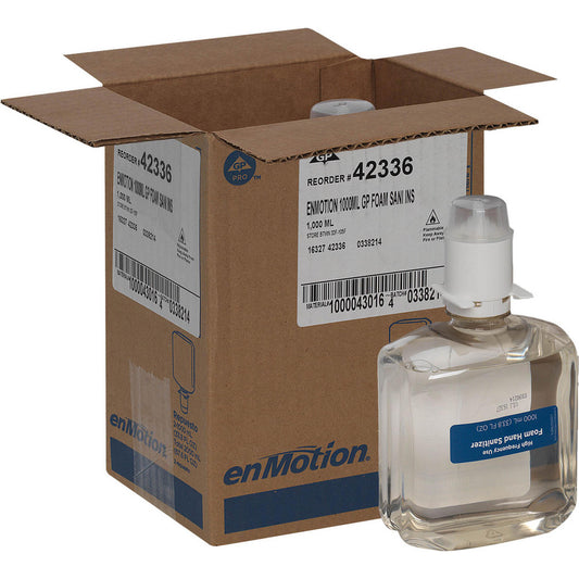 Georgia Pacific 42336 Enmotion High-Frequency-Use Foam Sanitizer Dispenser Refills, Dye And Fragrance Free
