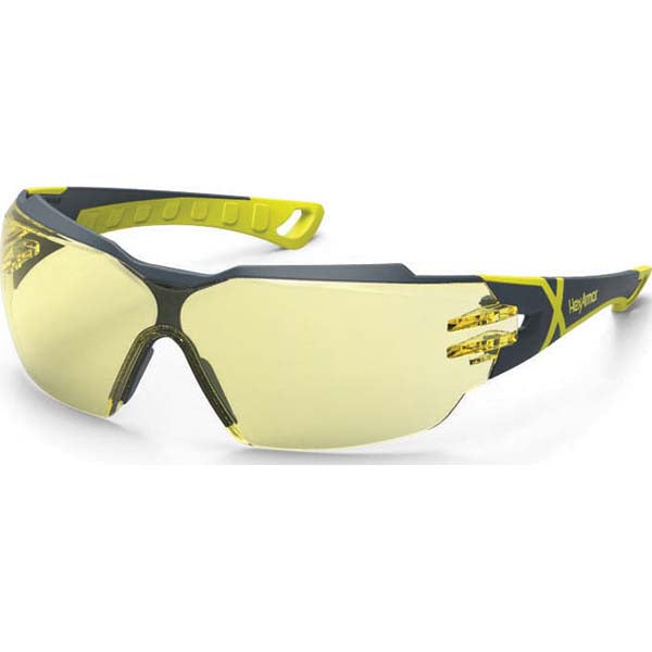 HexArmor 11-13002-02 Safety Glasses Anti-Fog & Scratch-Resistant, Polycarbonate, Amber Lenses, Frameless