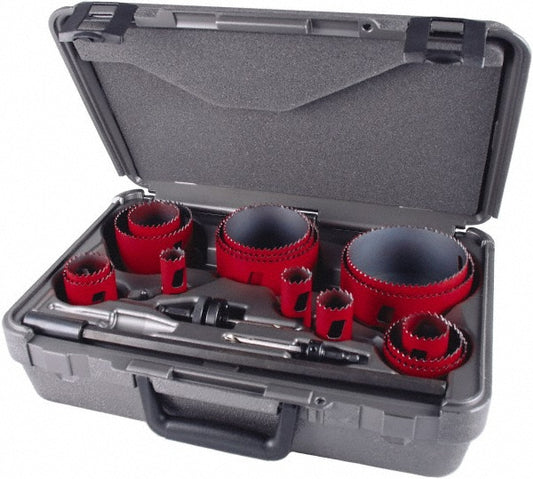 M.K. Morse 177870 Industrial Hole Saw Kit 19 Pc, 3/4 to 4-1/2" Dia
