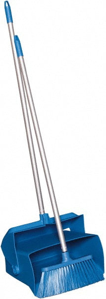 Vikan 62503 Lobby Dustpan w/Broom, 14.6", Blue