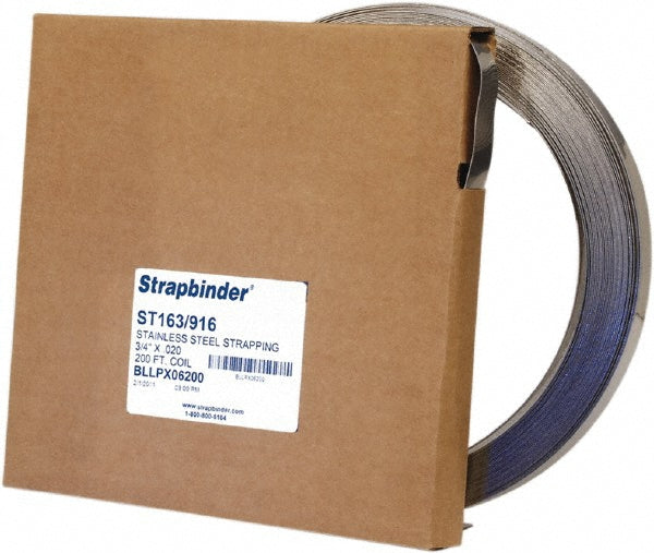 Ideal Tridon ST184 Band Clamp Banding Strap Roll, 1/2" Wide, 0.025" Thick, 304  Stainless Steel