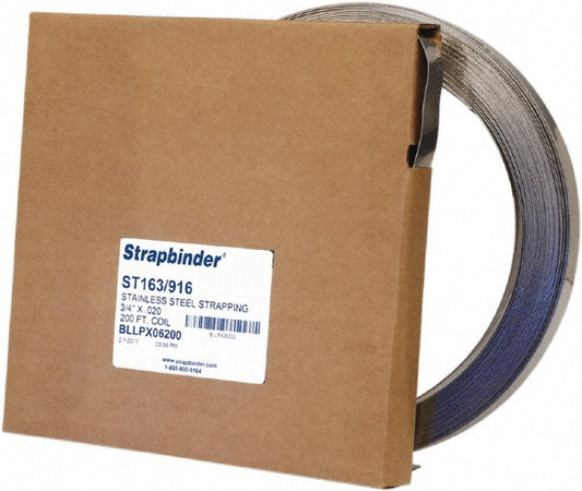 Ideal Tridon ST184 Band Clamp Banding Strap Roll, 1/2" Wide, 0.025" Thick, 304  Stainless Steel