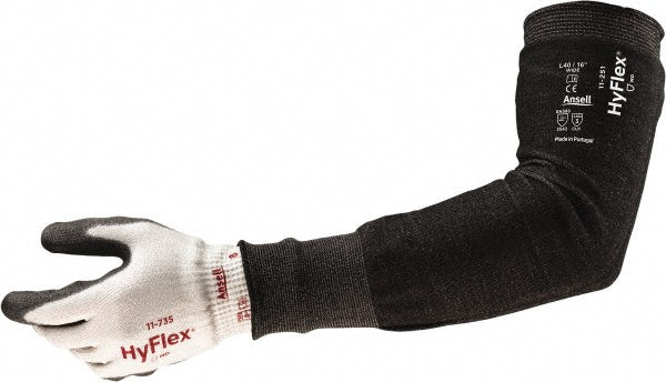 Ansell 11250180-N Cut & Puncture-Resistant Sleeve Size Universal, Glass, HPPE, Polyamide, Polyester & Spandex, Black, ANSI Cut A3 & A4