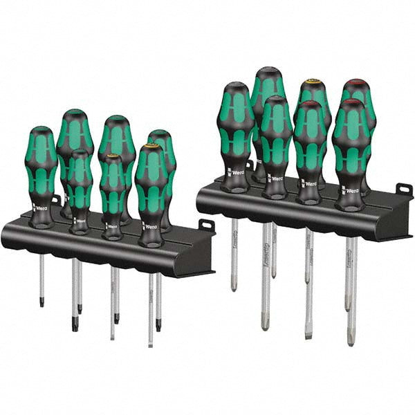 Wera 05105630001 Screwdriver Set 14 Pc, Phillips, Pozidriv, Slotted & Torx