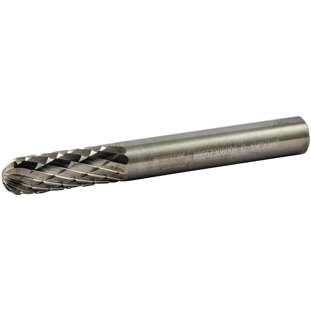 Norton 69957308009 1/4 x 3/4 x 2 In. Ball Nose Cylinder DC SC-1 Carbide Burr