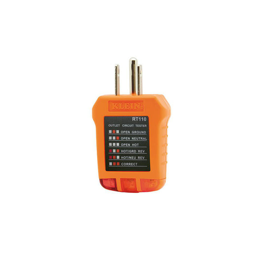 Klein Tools RT110 Circuit Continuity & Voltage Testers Tester Type Receptacle Tester  Standards UL Std 1436 Certified to CSA Std C22.2 #160  