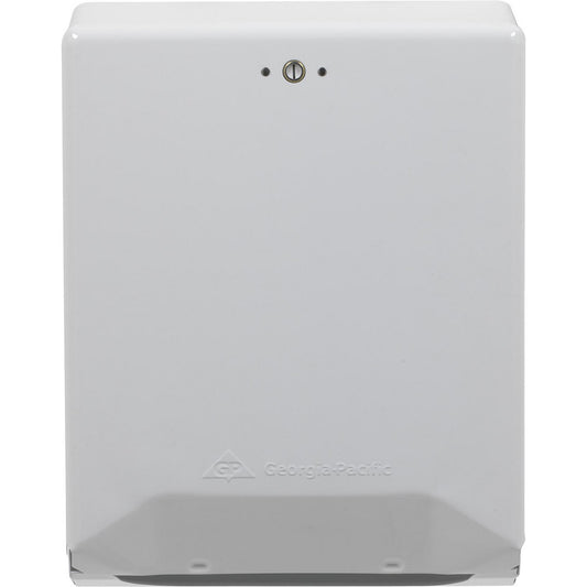 Georgia Pacific 56601 C-Fold/M-Fold Paper Towel Dispenser, White Metal