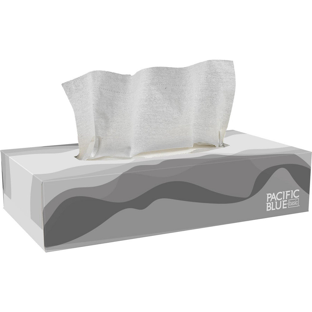Georgia Pacific 47410 Pacific Blue Basic 2-Ply Facial Tissue, Flat Box