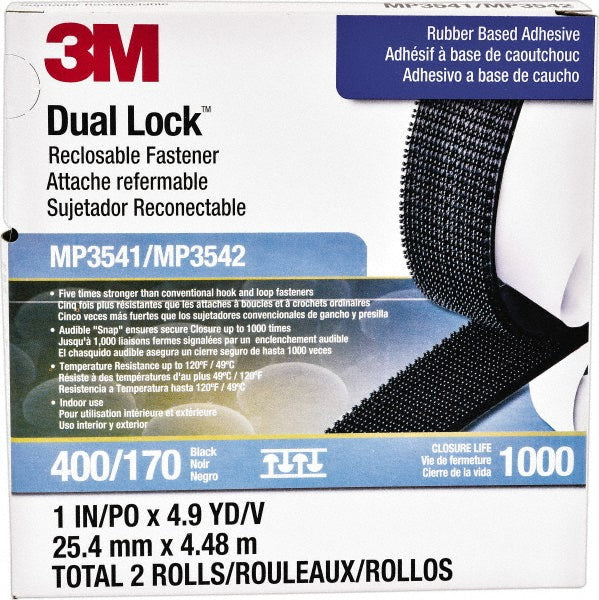 3M 7000051882 1" x 5 Yd Adhesive Backed Dual Lock Hook & Loop Roll
