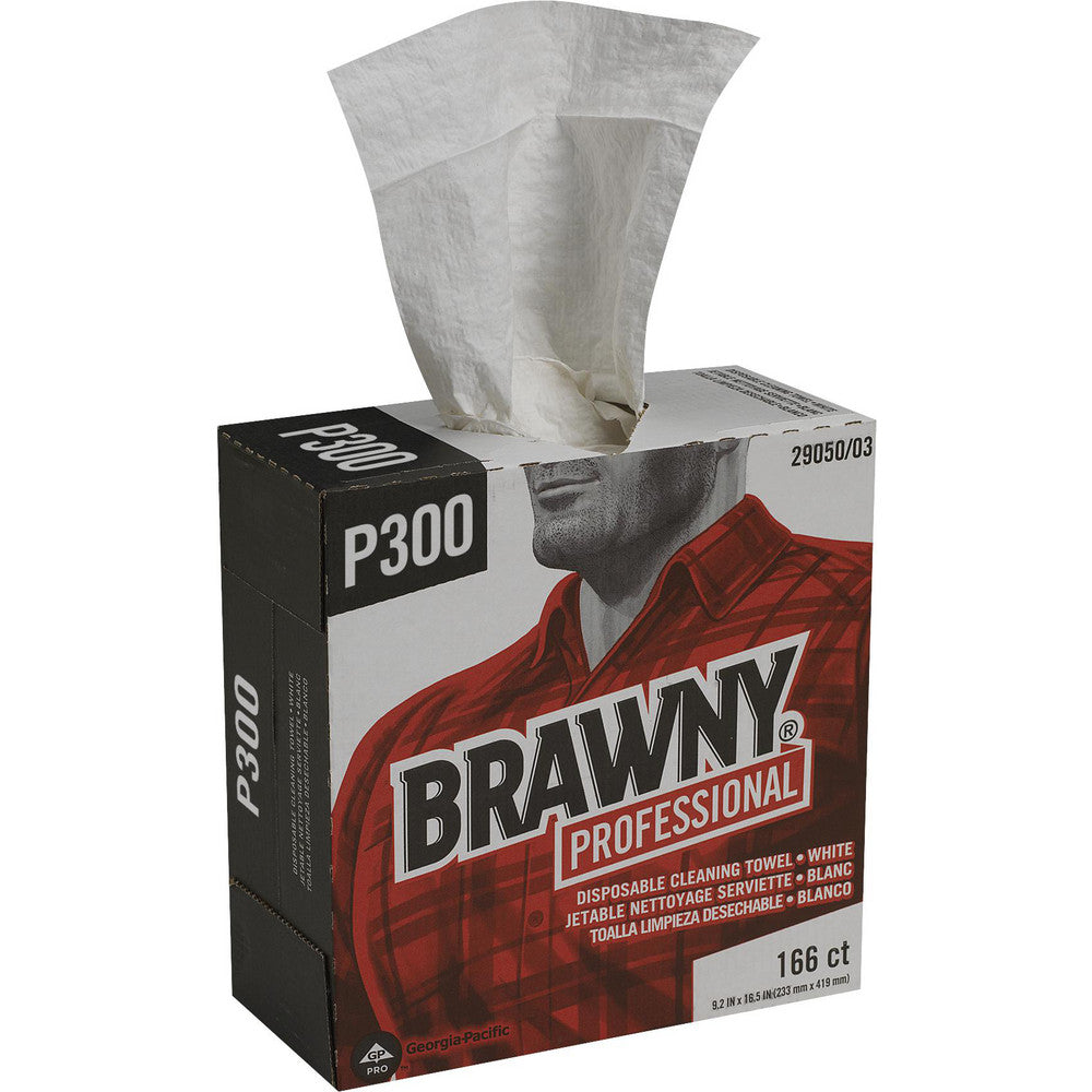 Brawny Professional 29050/03 P300 Disposable Cleaning Towels, Tall Box, White