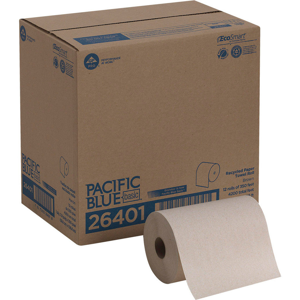 Georgia Pacific 26401 Pacific Blue Basic Recycled Paper Towel Roll (Previously Envision), Brown