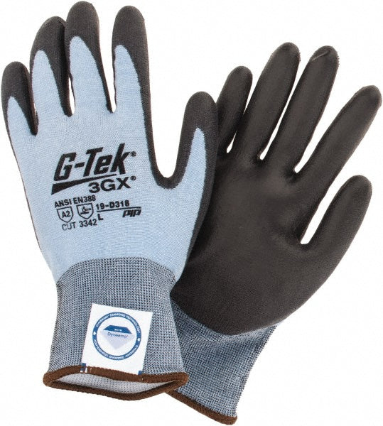 PIP 19-D318/L Cut, Puncture & Abrasion-Resistant Gloves G-Tek® 3GX® 19-D318, Size Large, ANSI Cut A3, ANSI Puncture 3, Polyurethane, Dyneema Diamond