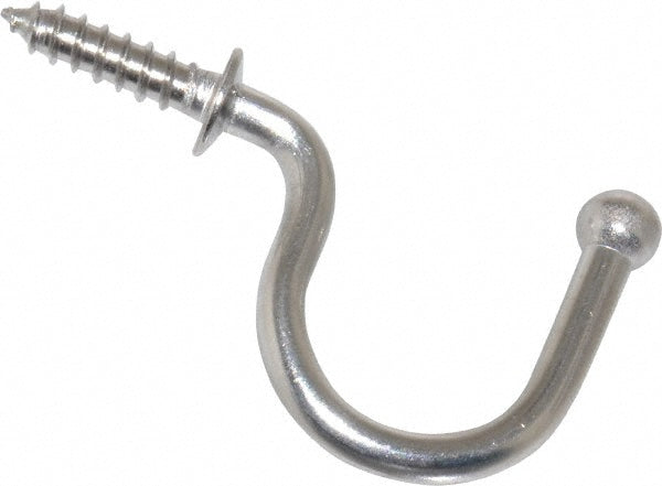 Sugatsune TF-30 Storage Hook Screw Mount, 1-3/16" Projection, 15.4 lb Load Capacity, Stainless Steel