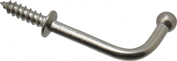 Sugatsune TY-30 Storage Hook Screw Mount, 1-9/32" Projection, 15.4 lb Load Capacity, Stainless Steel