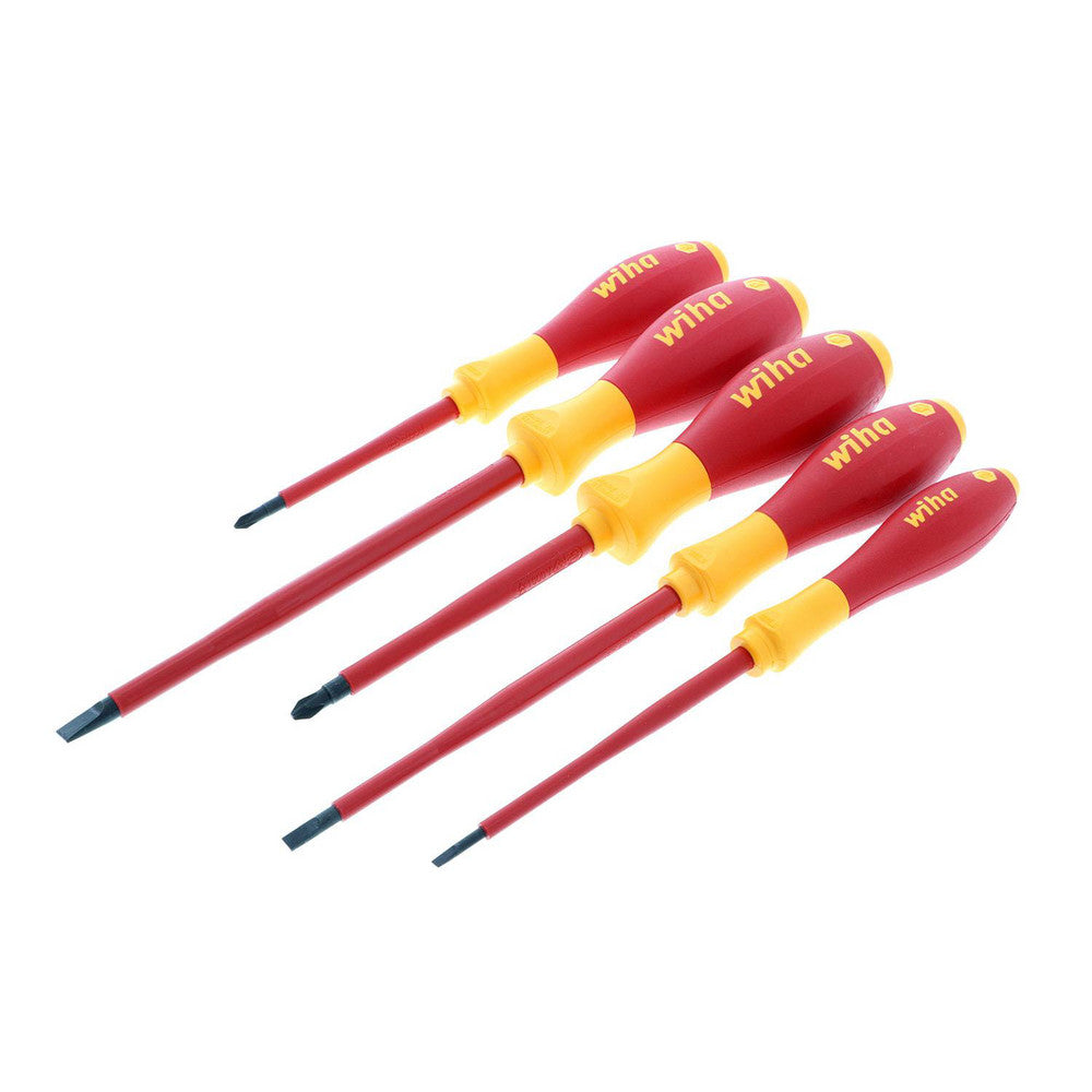 Wiha 32091 Screwdriver Sets Screwdriver Types Included Phillips , Slotted  Container Type None  Tether Style Not Tether Capable  Number Of Pieces 5  Insulated Yes