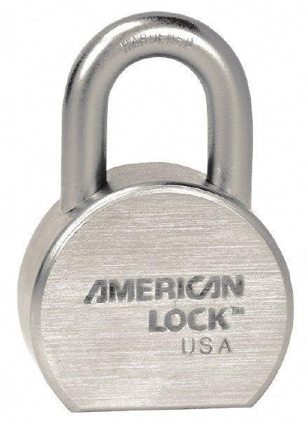 American Lock A700KA-24572 Padlock Steel, Keyed Alike, 2-1/2" Wide, Satin Chrome & Triple-Plated