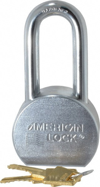 American Lock A701KA-46853 Padlock Steel, Keyed Alike, 2-1/2" Wide, Chrome-Plated