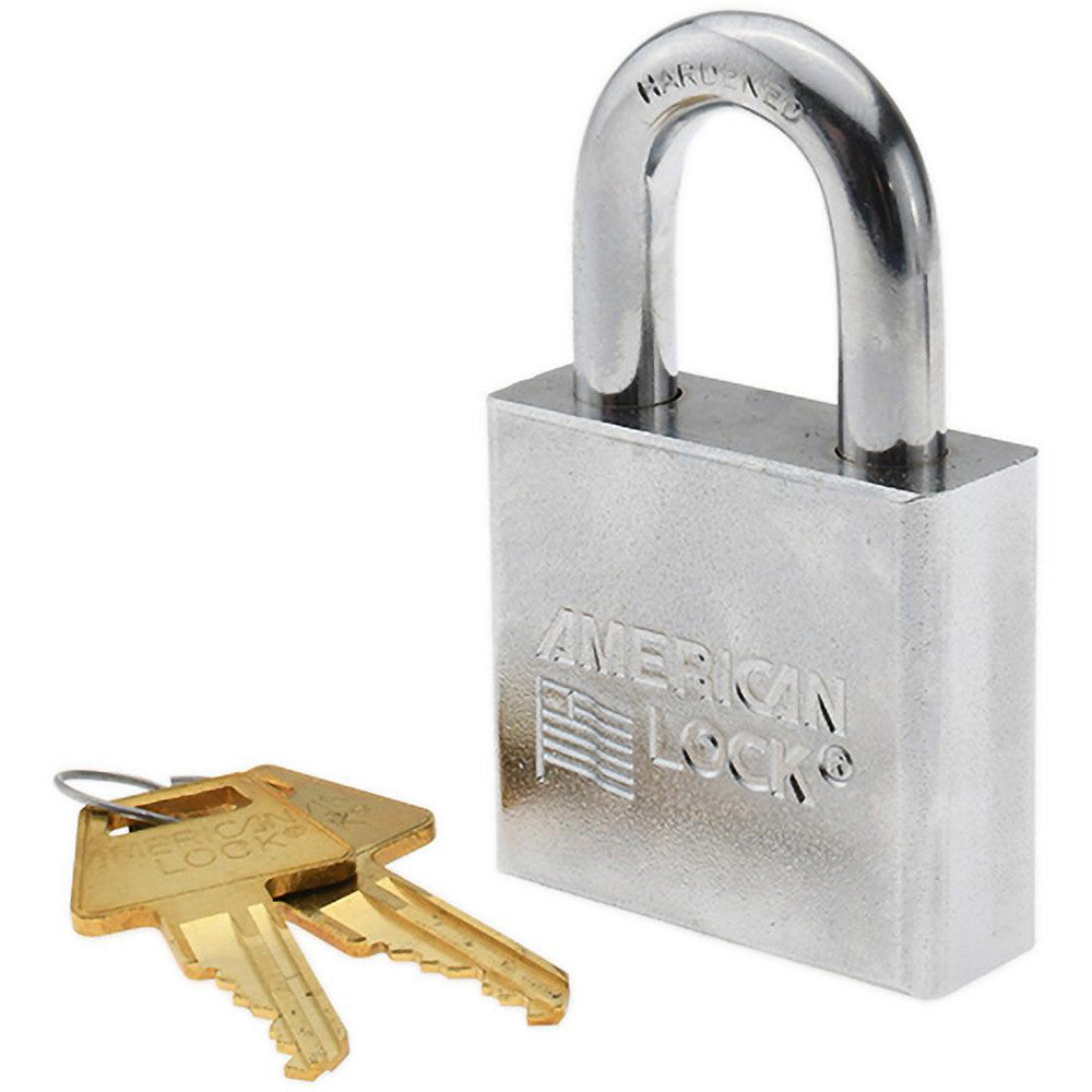 American Lock A5260KA-34868 Padlock Brass & Steel, Keyed Different, 2" Wide, Chrome-Plated