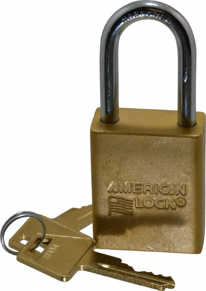 American Lock A1106KAYLW-27454 Lockout Padlock Keyed Alike, Aluminum, Steel Shackle, Yellow