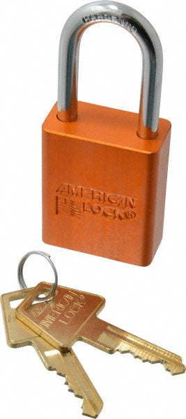 American Lock A1106KAORJ-36745 Lockout Padlock Keyed Alike, Aluminum, Steel Shackle, Orange
