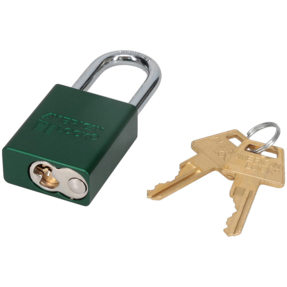 American Lock A1106GRN Lockout Padlock Keyed Different, Aluminum, Steel Shackle, Green