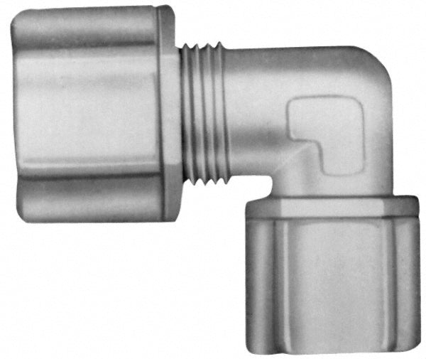 RYAN HERCO PRODUCTS CORP 0645.033 Compression Tube Female Elbow 1/4 & 7/16-20" Thread, 1/4" Tube OD, Compression x Threaded
