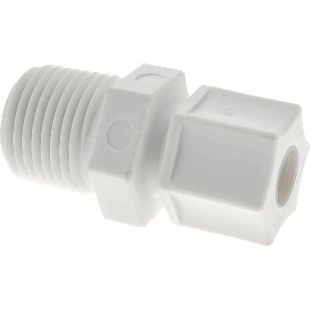 RYAN HERCO PRODUCTS CORP 0600.056 Compression Tube Connector 1/2 & 3/4-20" Thread, 3/8" Tube OD, Compression x Threaded