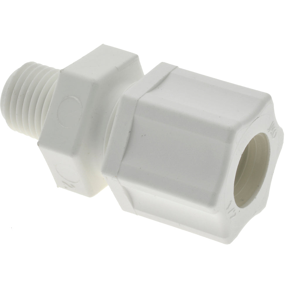 RYAN HERCO PRODUCTS CORP 0600.063 Compression Tube Connector 1/4 & 3/4-20" Thread, 1/2" Tube OD, Compression x Threaded
