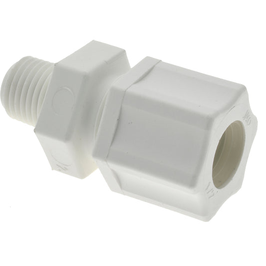 RYAN HERCO PRODUCTS CORP 0600.063 Compression Tube Connector 1/4 & 3/4-20" Thread, 1/2" Tube OD, Compression x Threaded