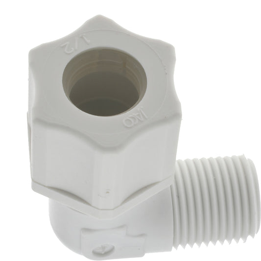 RYAN HERCO PRODUCTS CORP 0635.065 Compression Tube Male Elbow 3/4-20 & 3/8" Thread, 1/2" Tube OD, Compression x Threaded