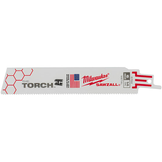 Milwaukee Tool 48-00-8782 Reciprocating Saw Blade 6" Long, Steel