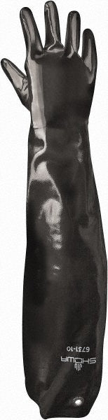 SHOWA 6731-10 Chemical Resistant Gloves X-Large, Neoprene-Coated, Neoprene, Supported