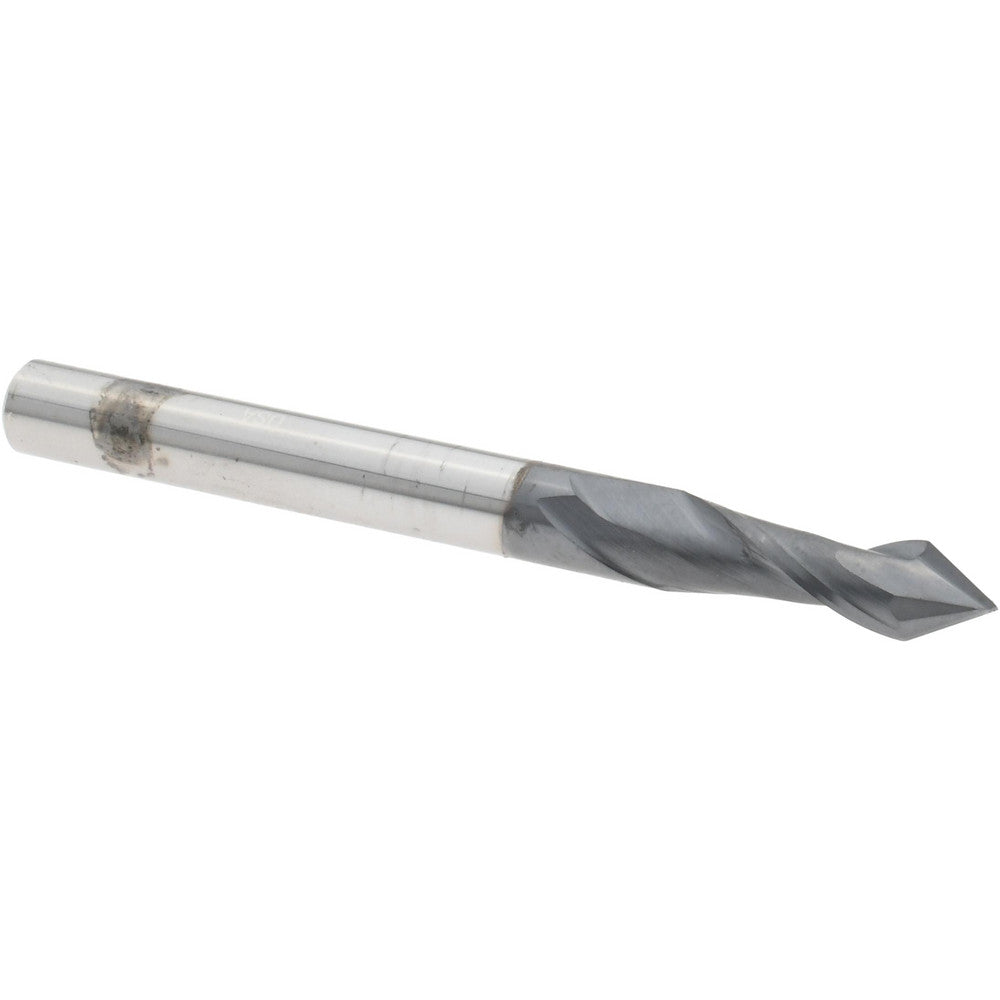Melin Tool 52201 Drill Mill 3/16" Dia, 5/8" LOC, 2 Flutes, 60 &deg Point, Solid Carbide