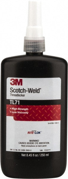 3M 7100039230 Threadlocker Red, Liquid, 250 mL, Bottle